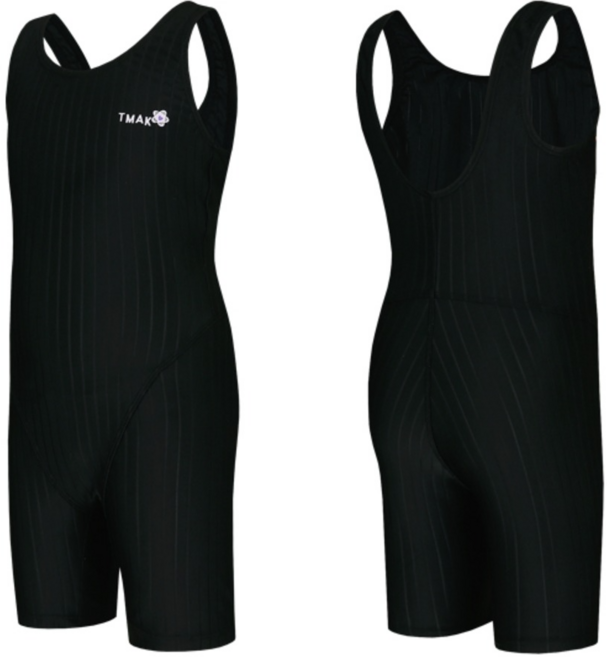 티막 여아동 피트니스 3부 실내수영복 GKF0552 BK