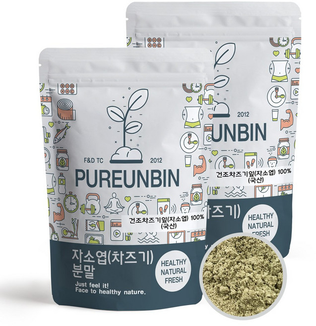 자소엽 차즈기 분말 가루 국내산, 2개, 300g