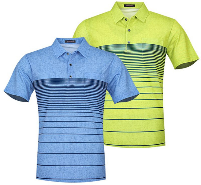 제로골프 THOMAS HARDY 토마스하디 남성용 스트라이프 카라 반팔티셔츠Model No_I2-3W086