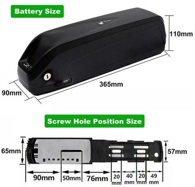 전기 자전거 배터리 호환 부품 발전기 모터 Hilong etri iy lithium ttery 4V high-power 1650 20H 52V, 1개