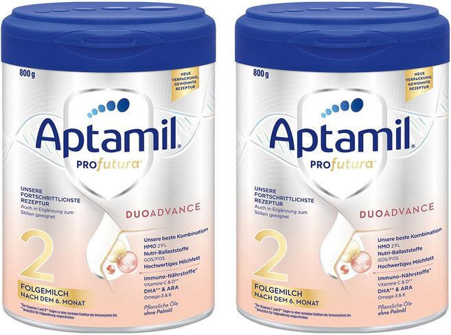 압타밀 프로푸투라 듀오어드밴스 분유 2단계, 2개, 800g