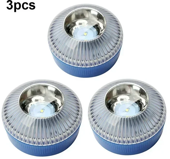 최신 휴대용 비상 조명 차량 라이트 오렌지 블루 레드 자기 유도 스트로브 방수 손전등, 02 Blue-3pcs