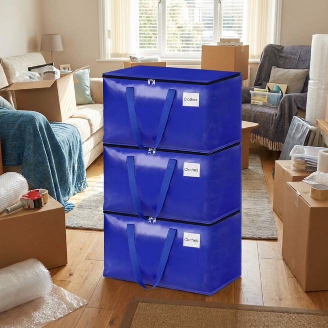 무드워크 박스 단프라 박스 이사 짐 포장박스 이삿짐 박스 접이식 이사박스, 1개, 블루