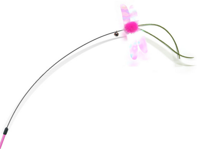 힐링타임 밍크잠자리 롱롱스틱 고양이장난감, 1개