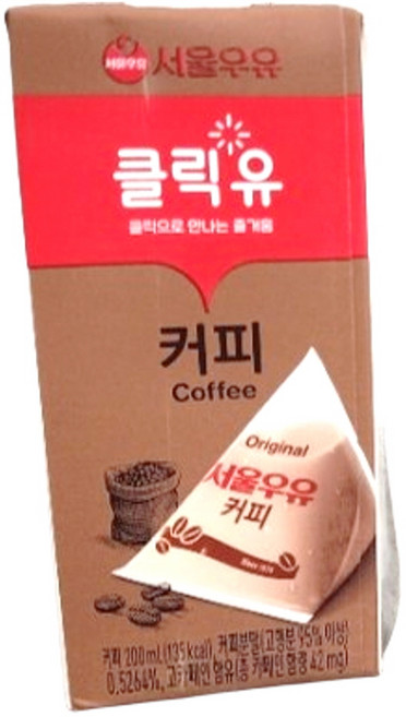 서울우유 클릭유 커피 우유, 200ml, 1개