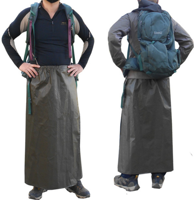 이드나인 NEW 옥스포드 등산 치마우의 우비 망또 내수압1500 양면코팅, 브라운, 1개, 브라운