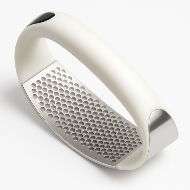 생활공감 밀림방지 스텐 마늘다지기, 2개, 화이트