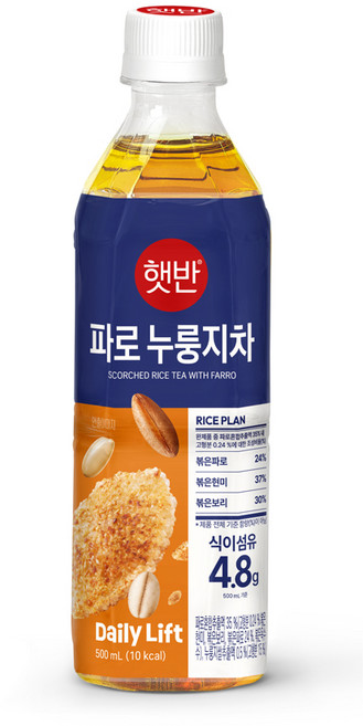 햇반파로누룽지차, 12개, 500ml