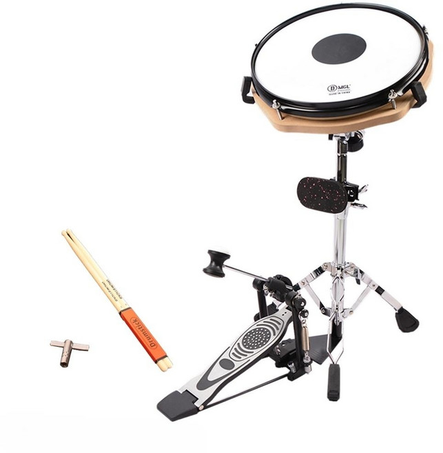 드럼 연습 패드 페달 발판 세트 해머 초보자 입문용 연습용 연습기 킥드럼 가정용, 고정 키트+해머 페달, 1개