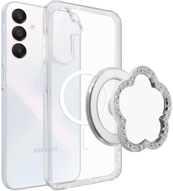 더조은셀러 클리어맥 맥세이프 케이스 프레임 범퍼 케이스 플라워 큐빅 미러 스마트톡 갤럭시 호환