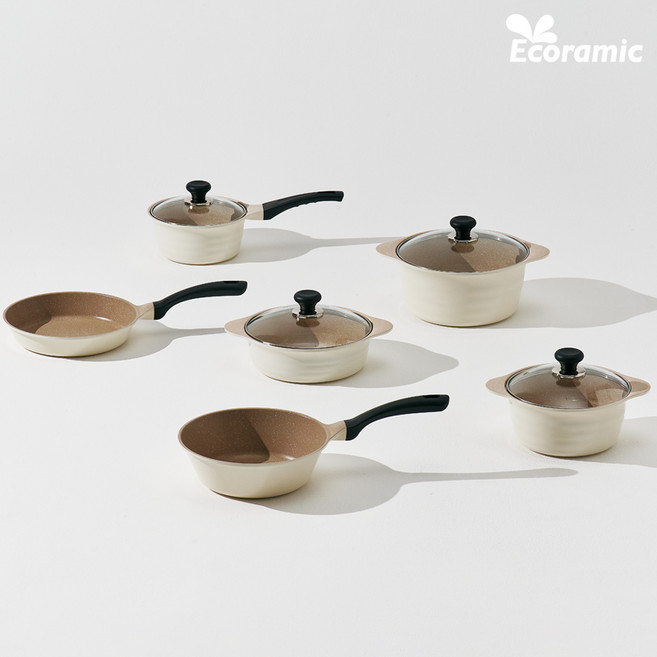 에코라믹 시즌2 블루밍 냄비 프라이팬 8종 풀세트 집들이 선물 (색상선택), 그린티, 1개