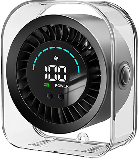 [저소음] 파인큐브 미니 충전식 무소음 100단 탁상용선풍기, 매트블랙, AIR-CUBE