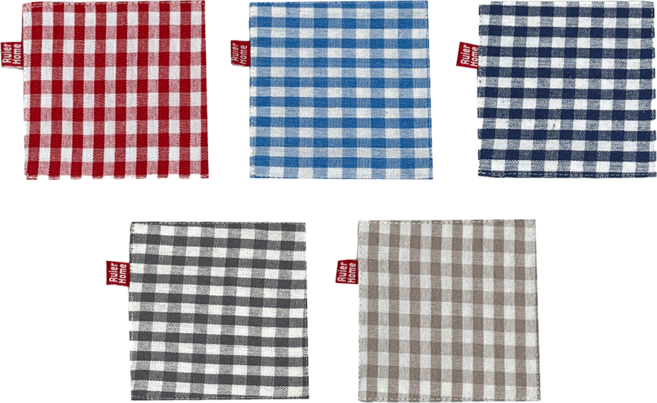 TGL 심플 체크패턴 티코스터 5P (5개 1세트), 5개, 멀티