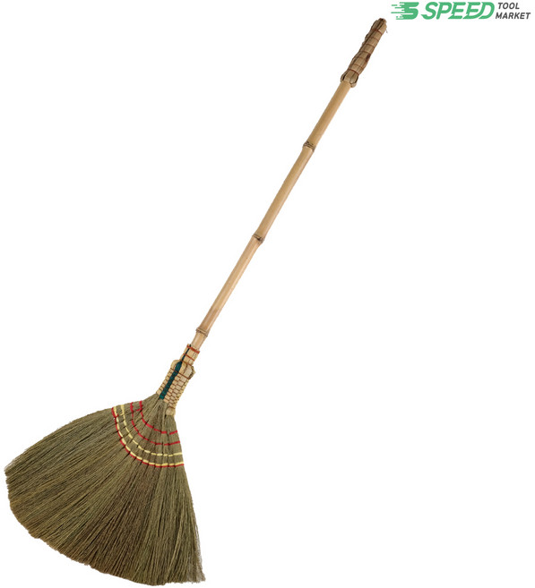 천연 대나무 갈대비 장목 빗자루 쓰레기 청소 마당비, 대나무 갈대비 롱, 1개