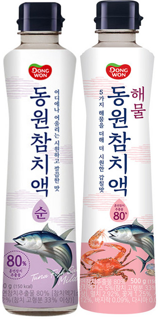 동원 참치액 순 500g 1P +해물 500g 1P, 1