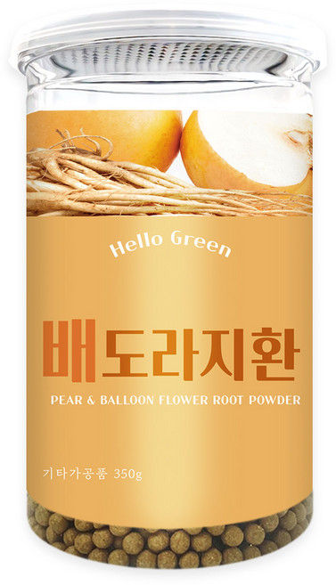 헬로우그린 국산 국내산 배도라지 환 350g 도라지 배 혼합, 1개