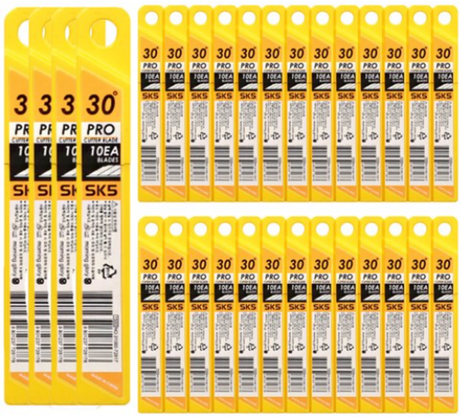 모닝글로리 30도 리필 커터날 1500 10p, 30개