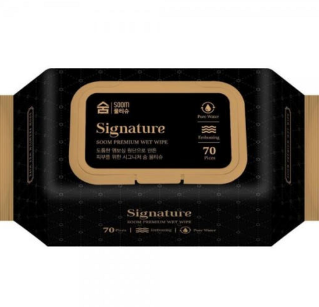 숨 시그니처 물티슈, 70매, 4개