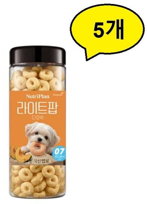 뉴트리플랜 라이트팝 단호박 34g, 5개, 단호박맛