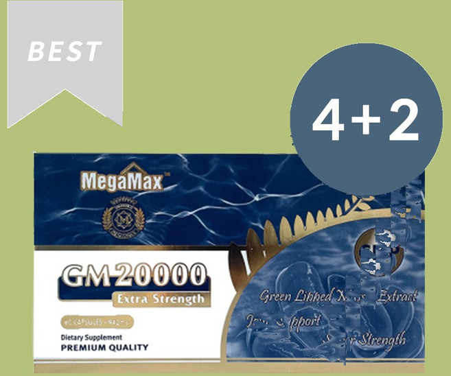 메가맥스 초록입 홍합 GM 20000 60캡슐 +사은품, 6개 (360정), 6개, 60정