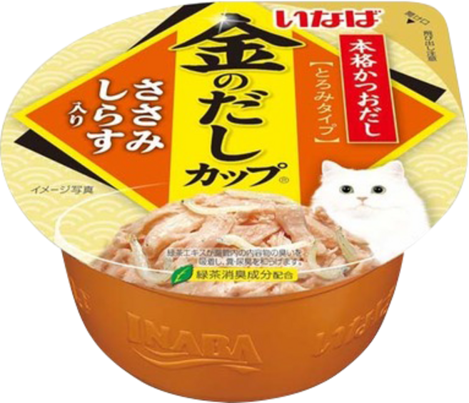 [오늘까까] 이나바 금빛 육수 고양이 컵 간식, 혼합맛(닭가슴살/치어), 70g, 6개