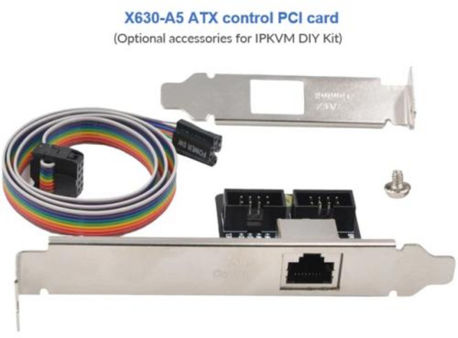 SupTronics 라즈베리 파이 CM4 랙 마운트 IPKVM 스위치 KVM 오버 IP PIKVM X653-1U, 1개, 3) ATXPCI