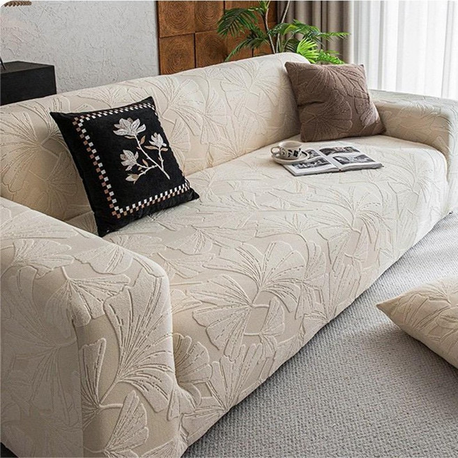 Heyoo 미끄럼방지 사계절 부드러운 소파커버 3 4 5인용, 1개, 아이보리