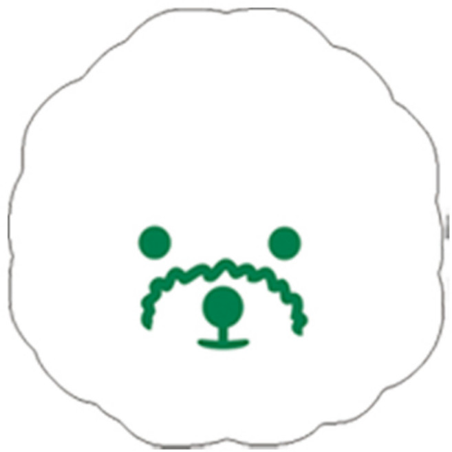 그립 톡 드라우프 스마트톡 휴드폰 거치대, 초록수염강아지, 1개