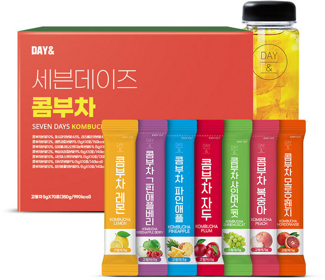 참앤들황토농원 세븐데이즈 콤부차 7종, 350g, 70개입, 1개