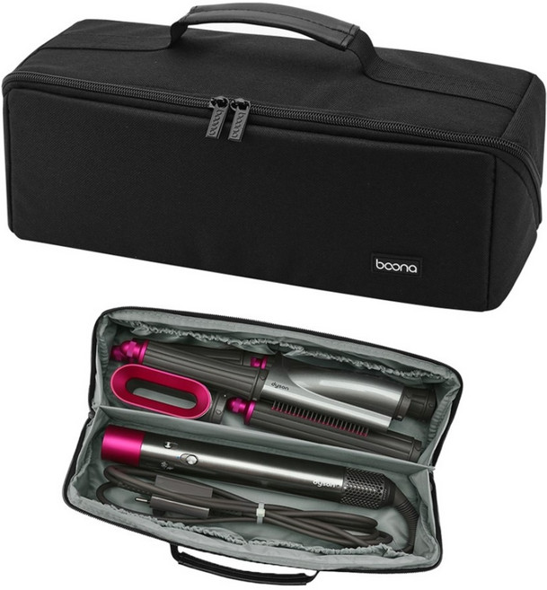 헤어뷰 휴대용 프리미엄 드라이기 파우치 고데기 케이스 호환 상품, 1개, 블랙