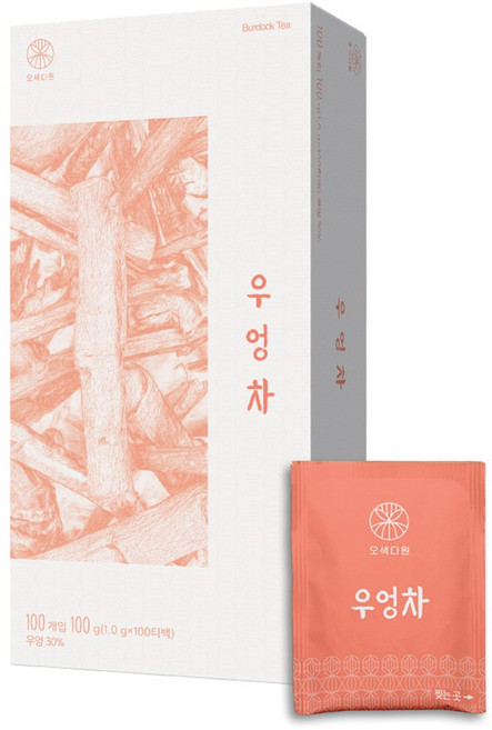 오색다원 우엉차, 1개, 100개입, 1g
