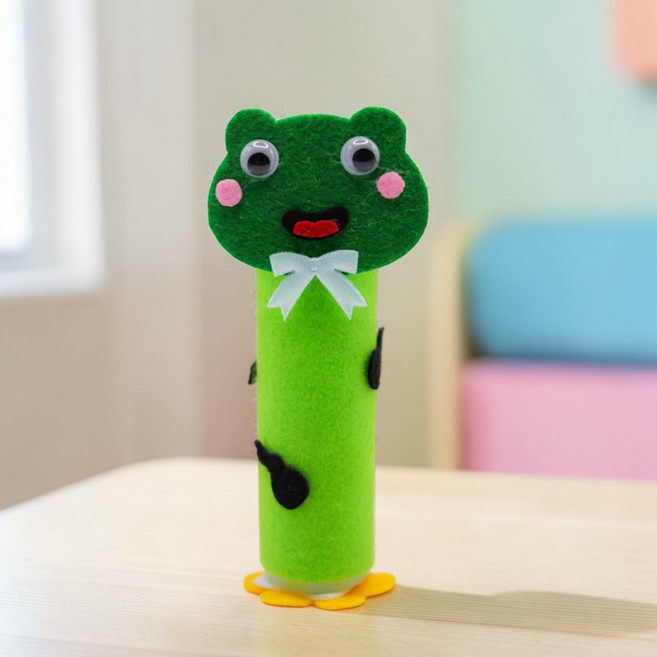 [이루몽] 개구리만들기 봄만들기 키트 기글스틱 10인, 1세트