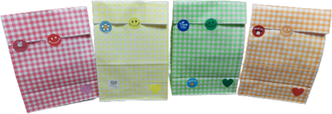 국산 페이퍼백 포장봉투, 20매 + 스티커 60매, 1세트