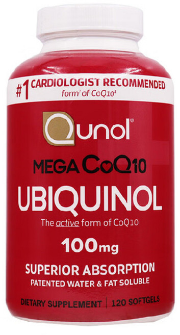 Qunol 메가 코큐텐 유비퀴놀 100mg 소프트젤 에너지 생성 영양제, 1세트, 120회분