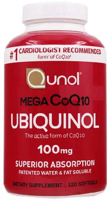 Qunol 메가 코큐텐 유비퀴놀 100mg 소프트젤 에너지 생성 영양제, 1세트, 120회분 - 쿠팡