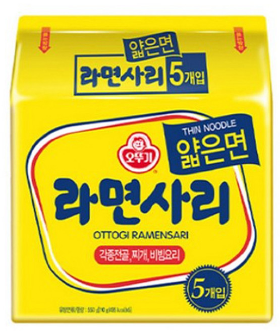 오뚜기 라면사리 얇은면, 5개