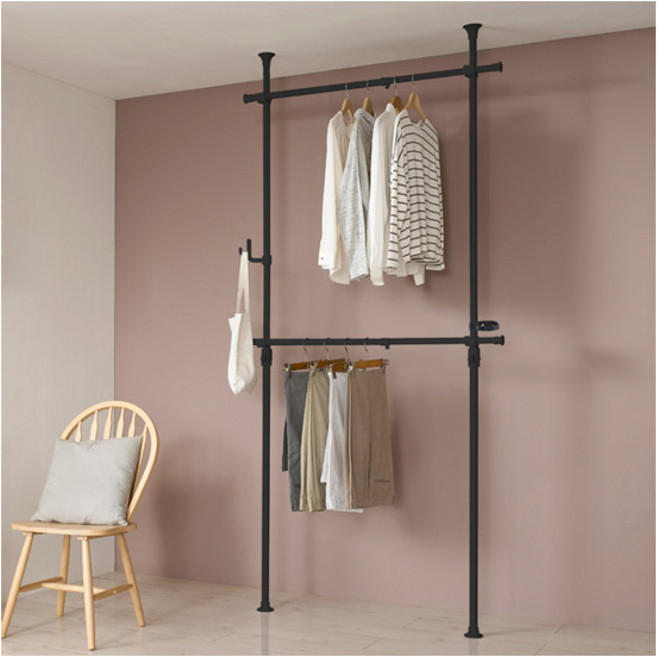 [왕자행거] 왕자 스토리지2단조절행거(32mm)-954, 1.화이트_954, 상세 설명 참조