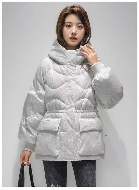 COSYEVNO 여자 패딩 겨울 후드 에나멜 스타일리쉬한 뉴핏 빅사이즈 보온 조거 지퍼 하프 코트 CXJyrL-06