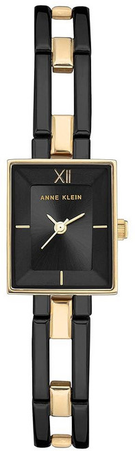 Anne Klein 여성용 팔찌 시계 블랙/골드. AK/3945BKTT