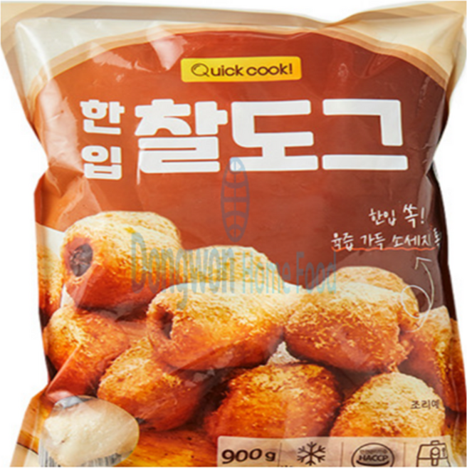 [지케이푸드] 한입 찰도그 900g (드라이) 한입 핫도그 미니 소세지 핫도그, 1개