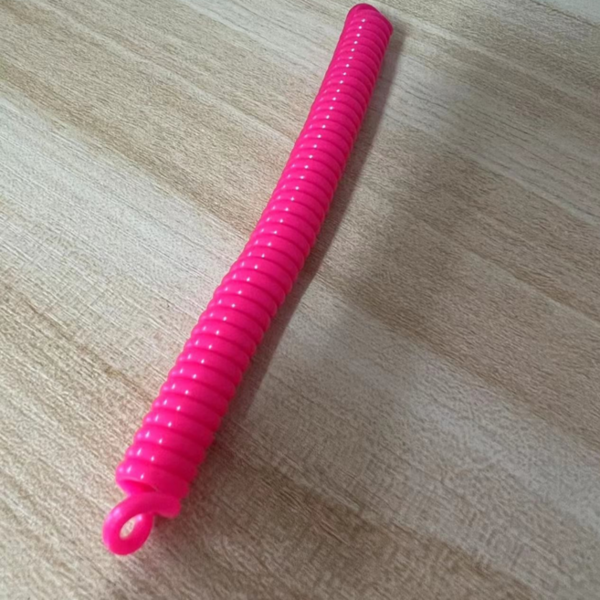 스프링 플라스틱 로프 키 체인 휴대폰 가방 액세서리 부자재, 1개, 로즈핑크