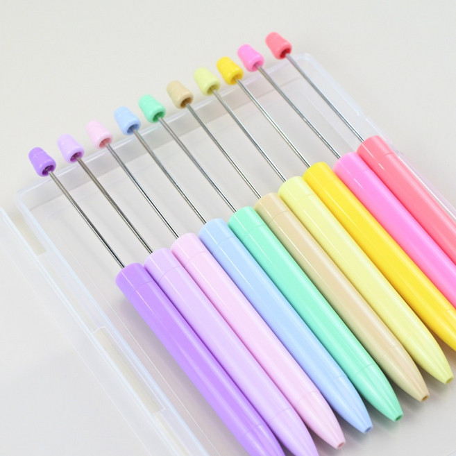 토이토 볼꾸 펜꾸 전용 볼펜 10개입 세트 볼펜 꾸미기 DIY 키트, 1세트, 파스텔