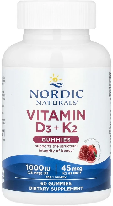 노르딕 내추럴스 Nordic Naturals 비타민D3 + K2 구미젤리 석류 맛 구미젤리 60개120553원산지:기타, 1개 - 쿠팡