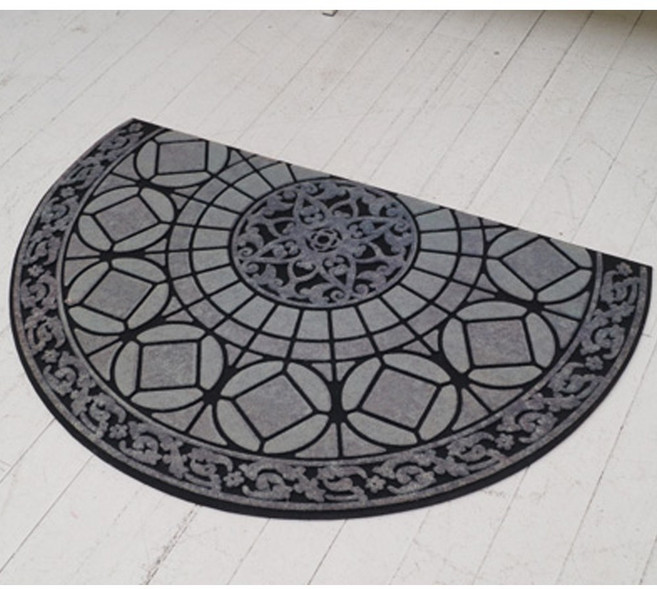 업소용 아파트 사무실 발판매트 튼튼한 힘있는 예쁜 인테리어 고무매트 프리미엄 디자인 현관매트, 프리미엄 반원, 1개