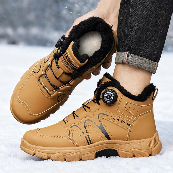 Modern Fashion 남자 다이얼 털 안감 운동화 심플 방한 스니커즈 W71