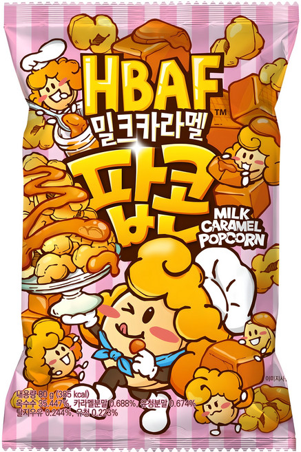 바프 밀크카라멜 팝콘, 80g, 1개