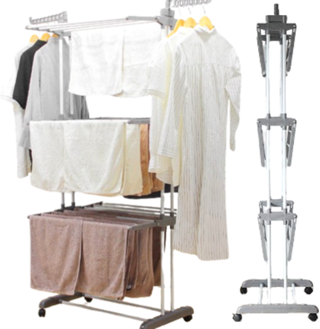 라이크위너 이동식 접이식 대형 6단 빨래 건조대 건조날개 스텐 기둥