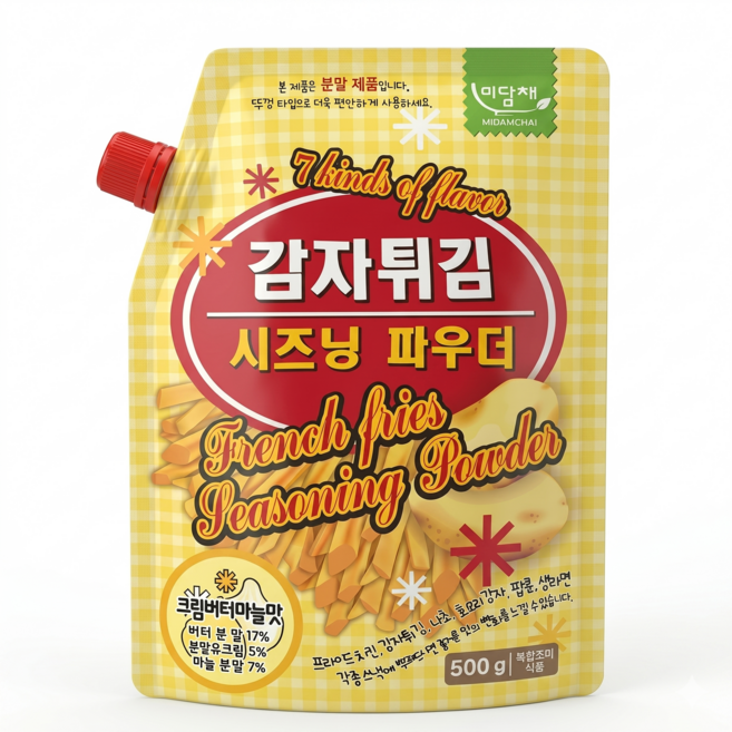 미담채 감자튀김 시즈닝 파우더 크림버터마늘맛, 500g, 1개