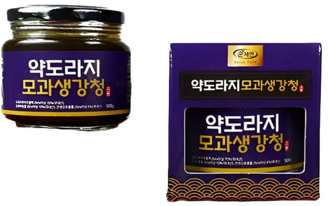 고려한방식품 약도라지 모과 생강청 국내산 대용량 500g 3년근이상 약도라지 100, 1개