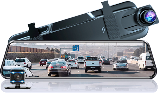 DS 2채널 룸미러 블랙박스 가성비 1080p 슈퍼 야간 비전 세단 SUV 트럭 MVP, 64GB, 2채널 메모리 미포함+시거책전원+영상선6M